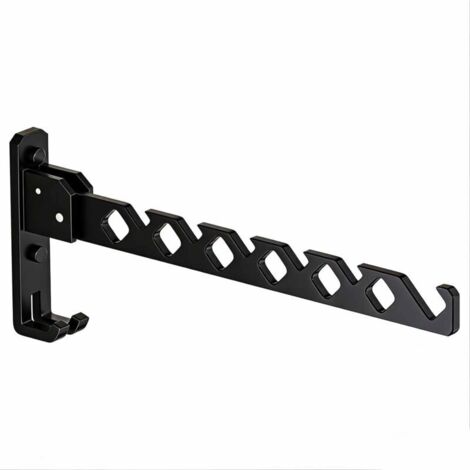 1 Stück Klappbar Kleiderhaken aus Metall, 340 x30 mm Wand Kleiderständer, Faltbarer Kleider Organizer, robuster Kleiderlüfter für Waschküche, Schrank, Schlafzimmer, Inne, Außenbereich