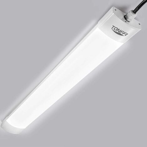 TONFFI 1 Stück LED Feuchtraumleuchte 60CM 18W 1800LM, LED Röhre 5000K Wasserfest Flimmerfrei IP65 Garage Keller Werkstatt Büro