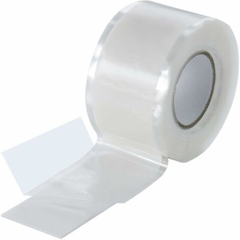 1 Stück selbstverschweißendes Silikonband (selbstverschweißend, 25 mm x 3 m breit, weiß, selbstvulkanisierend), Isolierband und Dichtungsstreifen (wasser- und luftdicht)