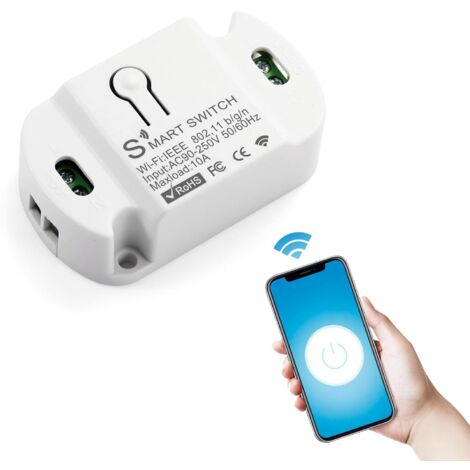 1 Stück Smart-Schalter mit Alexa, Smart Life WLAN-Schalter, Smart-Schalter verbunden mit der Smart Life/Tuya App, WLAN-Smart-Schalter Alexa/Google Home