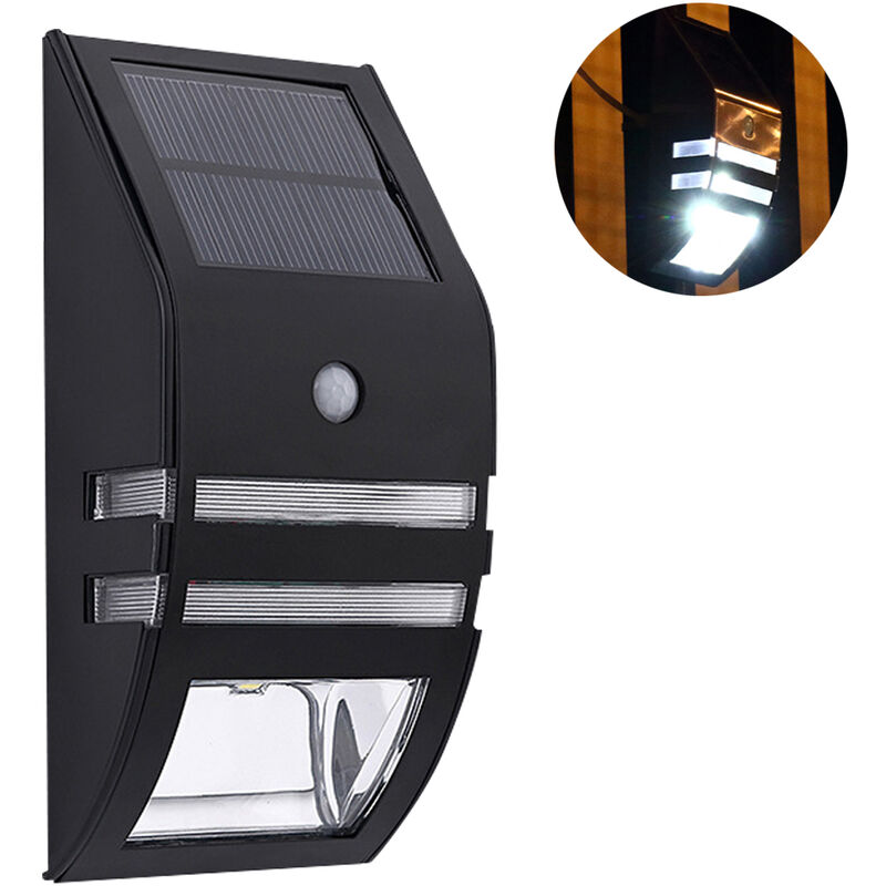 1 Stück Solar Bewegungssensorleuchten aus Edelstahl Dekorative solarbetriebene LED-Sicherheitsleuchten für den Außenbereich Wasserdicht für die