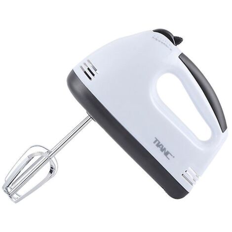 1 Stück weißer Handmixer – Multifunktionaler Handmixer mit Schneebesen und Knethaken – Farbe: Anthrazit