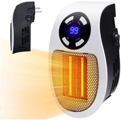 1 Stück Zusatzheizung, Keramik-Lüfterheizung 500 W, geräuscharmer Heizkörper, Mini-Elektroheizung mit