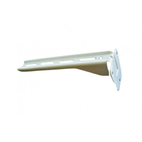 1 Support de fixation murale pour tringle rail double L 16 cm Coloris - Blanc