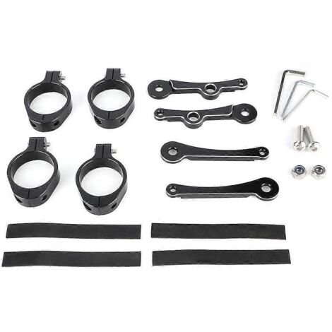 1. Support de montage de phare moto 1.5-1.6 pouces, collier de fixation pour tube de fourche, compatible Yamaha – signaux lumineux inclus. (155 caractères)