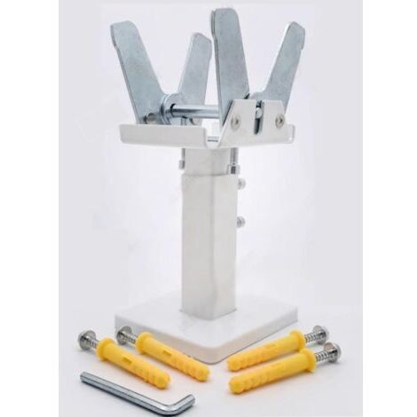 1 support de radiateur, support de radiateur réglable en acier, pour montage au sol, hauteur de 14 à 21 cm, pied de radiateur à double stabilité pour radiateurs à panneaux.