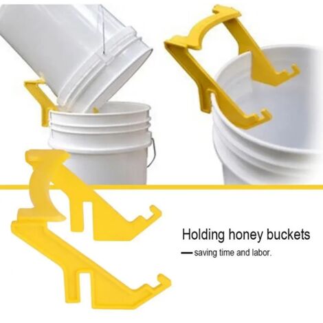 1 support de seau de miel en plastique pour apiculture, support de cadre, poignée de levage, outils pour abeilles