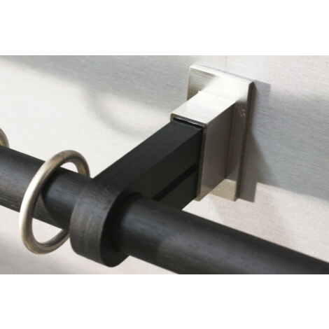 1 Support Moyen Bois/Métal - Noir Mat - 10,5CM - Diamètre 28