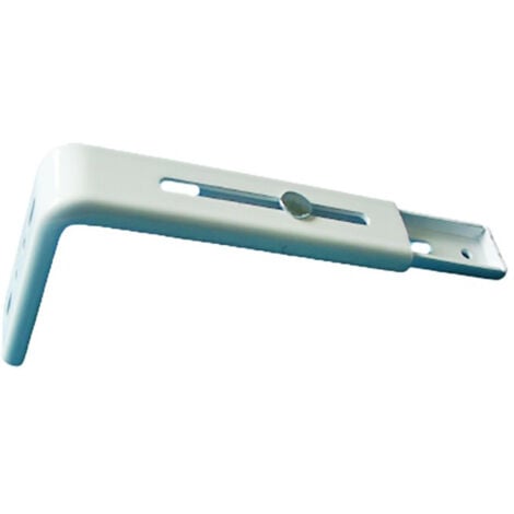 1 Support mural extensible pour tringle rail de 110 à 160 mm Coloris - Blanc