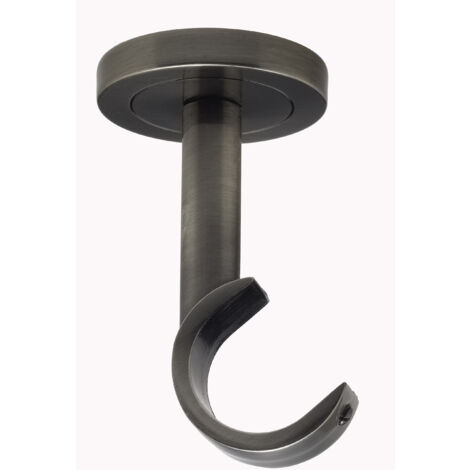 1 Support Plafond - Argent Vieilli - 6,5CM - Diamètre 28