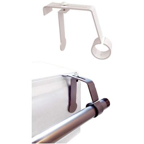 1 Support tringle rideau Ø28mm sans perçage coffret volet roulant Coloris - Blanc