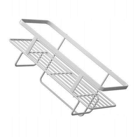 1 Support WC Blanc Crochets Acier Carbone