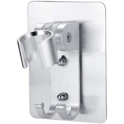 1 supporto adesivo regolabile per soffione doccia per supporto da parete per doccetta con 2 ganci per soffione doccia, bagno e vasca da bagno