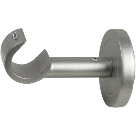 1 supporto nichel monoblocco fisso aperto per tubo tende diametro 20 mm
