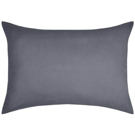 1 Taie d'oreiller coton uni 50 x 70 cm Edens ardoise