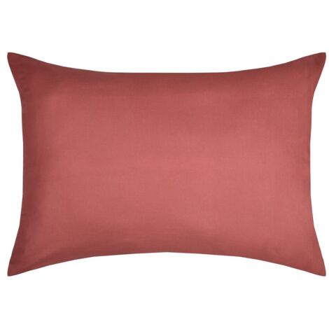 1 Taie d'oreiller coton uni 50 x 70 cm Edens rouge