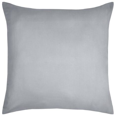 1 Taie d'oreiller coton uni 63 x 63 cm Edens gris souris