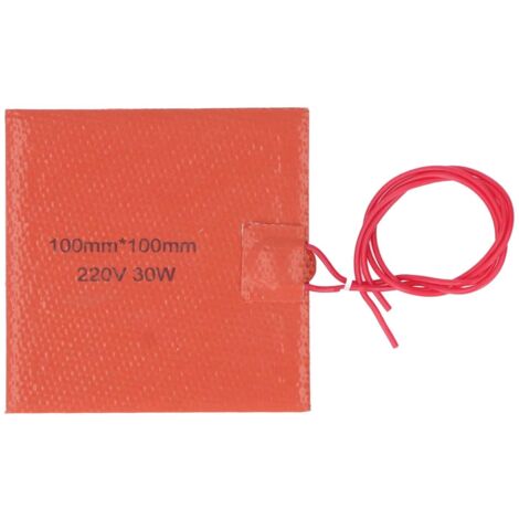 1 - Tapis Chauffant - Silicone Flexible - Chauffage Précis 200 °C - Pour Laboratoire Et Industrie - Noir - 10x10 cm