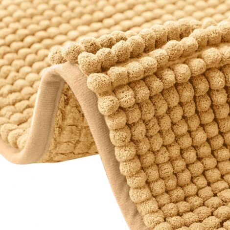 1 Tapis De Bain Chenille 40x60 Cm Absorbant Antidérapant Lavable Machine Pour Salle De Bain