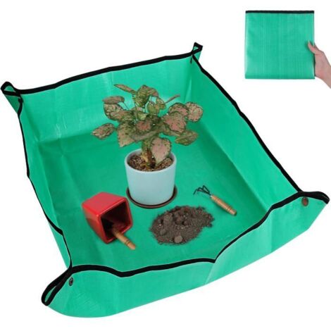 1 tapis de rempotage imperméable, idéal pour plantes succulentes en pot d'intérieur, 75x100cm