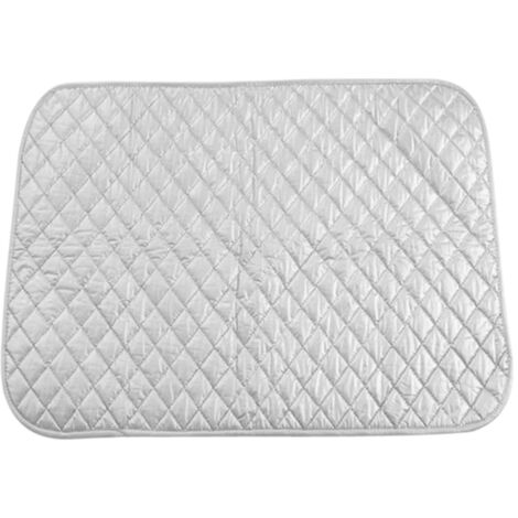 1 Tapis de Repassage Portable en Coton Pliable, Coussin de Repassage Argenté pour Maison (60 x 55 cm)