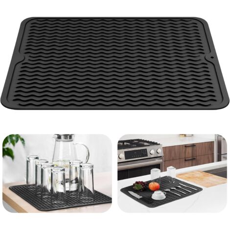 1 Tapis De Séchage Vaisselle, Silicone Alimentaire, Résistant Chaleur 230°C, Antidérapant, Pour Cuisine