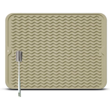 1 Tapis Égouttoir Vaisselle, Silicone Antibactérien, Pliable Antidérapant, Pour Cuisine Et Camping-car