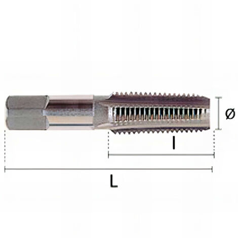 Taraud HSS 1/16-27 NPT Droite - Pour Filetage Gaz - Marque MaKu7 - Fabriqué En Allemagne