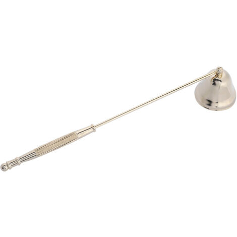 1-teiliger, glockenförmiger Kerzenlöscher aus Edelstahl mit goldenem Dochtschneider