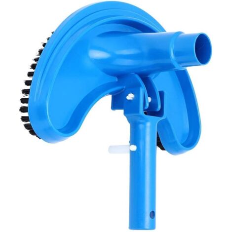 1 Tête D'aspirateur Incurvée En Abs Bleu, Pour Tuyau 3 Cm, Nettoyage Piscine Et Bassin