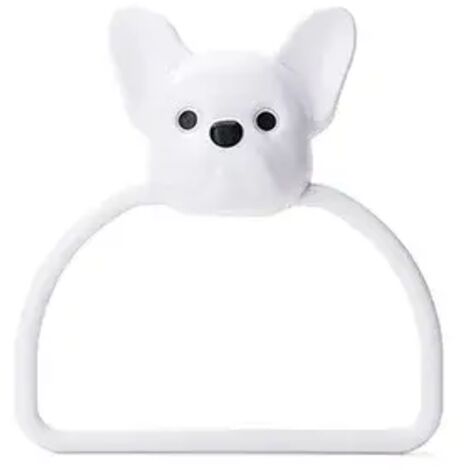 1 Toallero de ABS con diseños de animales de dibujos animados para montaje en pared, baño, inodoro, toallero infantil, aro para toalla para el hogar y la cocina, cachorro