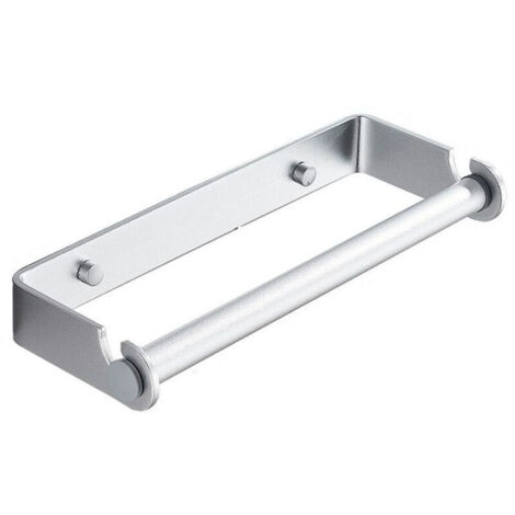1 Toilettenpapierhalter, 27 cm, selbstklebend (silber), aus Edelstahl, zur Wandmontage, für Küche, Bad und Schlafzimmer