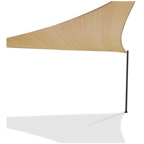 1 toldo triangular beige de 3 x 3 x 3 m con kit de montaje