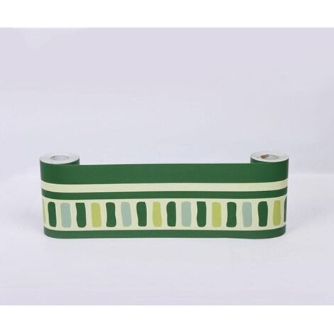 1 tome Bordure de papier peint Frise Murale Adhesive Bordure Papier Peint Frise Autocollante pour Cuisine. Salle de Bains. Plafond. Salon. Chambre Décoration Murale Ligne verte 10.6×1000