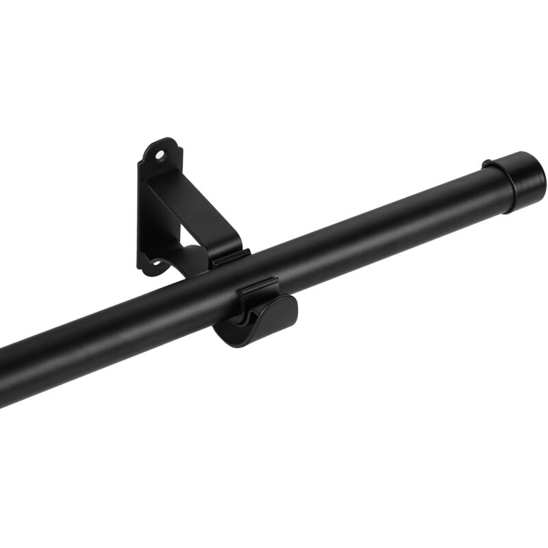 Ctlite - 1 Tringle à rideau murale 25 mm acier inoxydable Noir-240cm