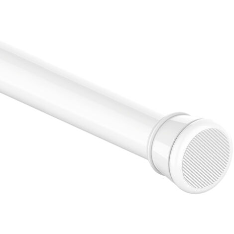 1 tringle à rideaux, sans perçage requis, tringle à tension, tringle télescopique, rideau pour salle de bain, fenêtre, armoire, 70-120 cm (1 pièce), blanc (diamètre 25 mm).