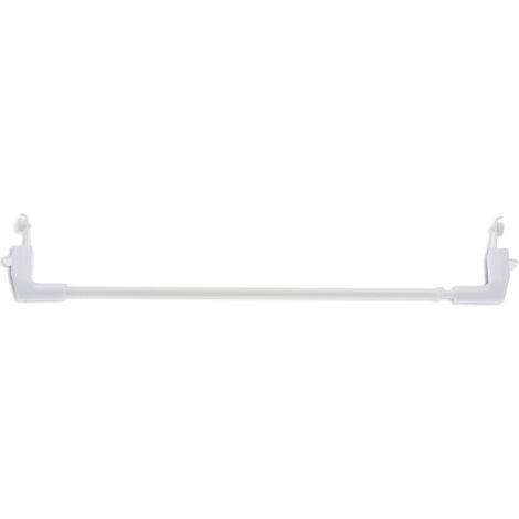1 Tringle Extensible Embout Basique - Blanc - 80-110CM - Diamètre 7