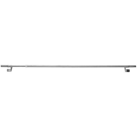 1 Tringle Extensible Embout Cylindre - Inox - 50-80CM - Diamètre 10