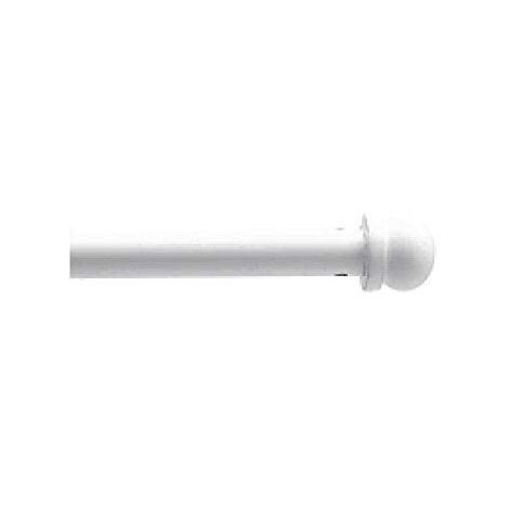 1 Tringle ronde embout boule - Métal - 30x50 - Blanc