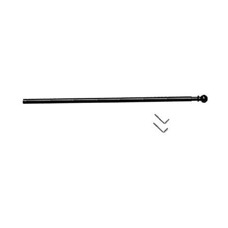 1 Tringle ronde embout boule - Métal - 80x110 - Noir