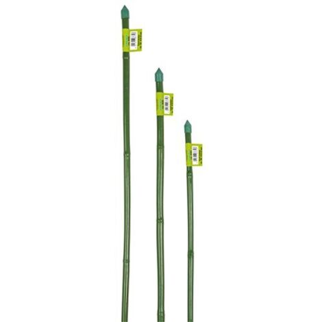 1 TUTORE CANNA BAMBOO PLASTIFICATO VERDE 90CM VERDEMAX PIANTE FIORI