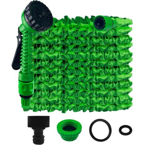 1 Tuyau Arrosage Extensible 30m, 7 Modes Pulvérisation, Flexible Latex, Léger Jardin Nettoyage