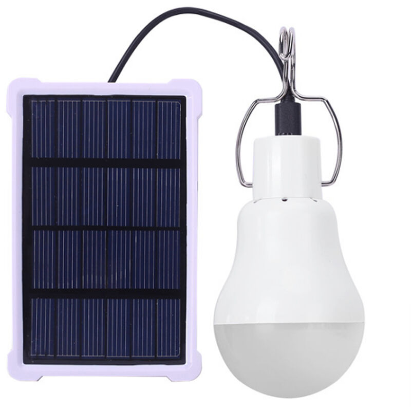 

1 Uds 120W bombilla LED portátil con energía solar para acampar al aire libre, lámpara para lectura, pesca, senderismo con sensor de luz