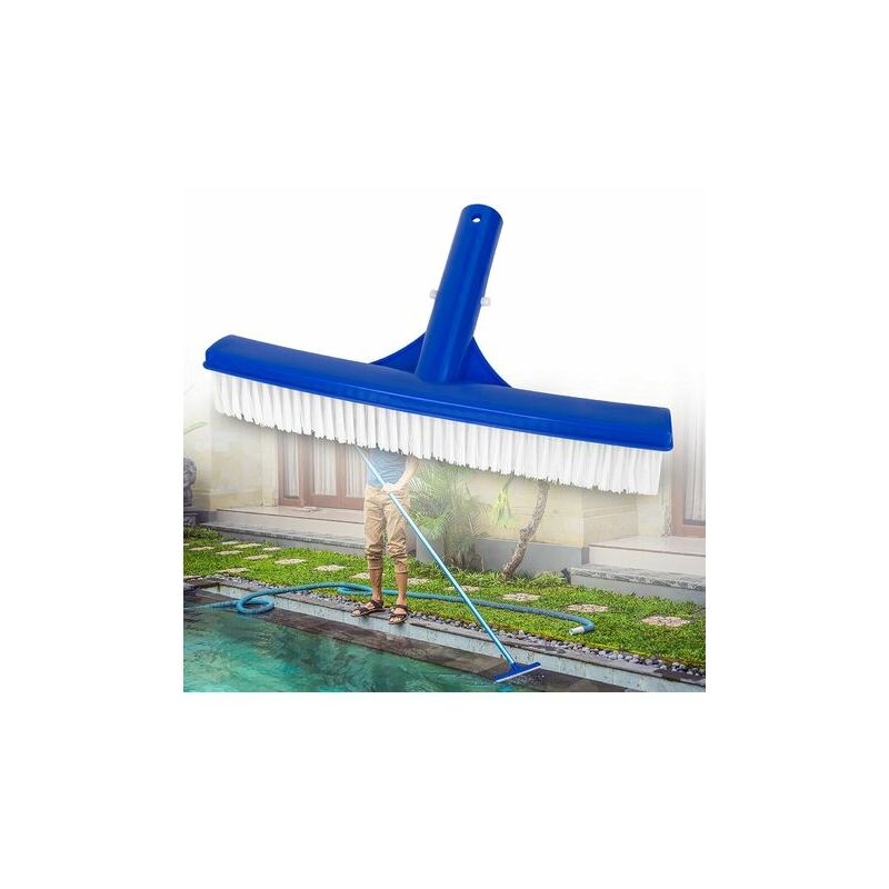 1 Uds. Cepillo De Limpieza De Piscina De Plástico Cabezal De Cepillo De Limpieza Escoba De Cepillo Extra Ancho Para Limpiar Piscina Spa Bañera