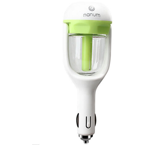 1 unidad de humidificador de difusor de Aroma para coche verde-Mini humidificador de difusor de Aroma portátil purificador de aire ambientador piezas de automóvil