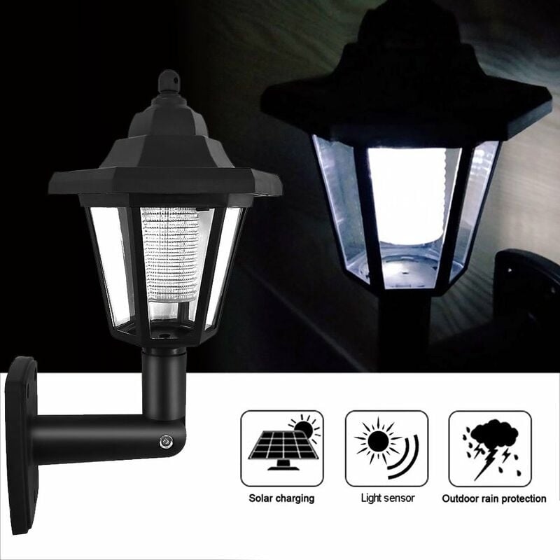 

1 unidad, luz de pared con sensor LED de panel solar, lampara hexagonal, lampara de valla de jardin