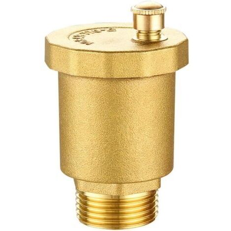 1 vanne d'aération automatique en laiton à filetage mâle pour chaudière, radiateurs, chauffe-eau solaire, réservoir d'eau (DN20 1,9 cm)