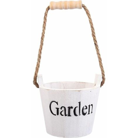 1 vaso decorativo per fiori da giardino delle fate, fioriera vintage, vaso per piante grasse, ornamento creativo per bonsai (bianco)