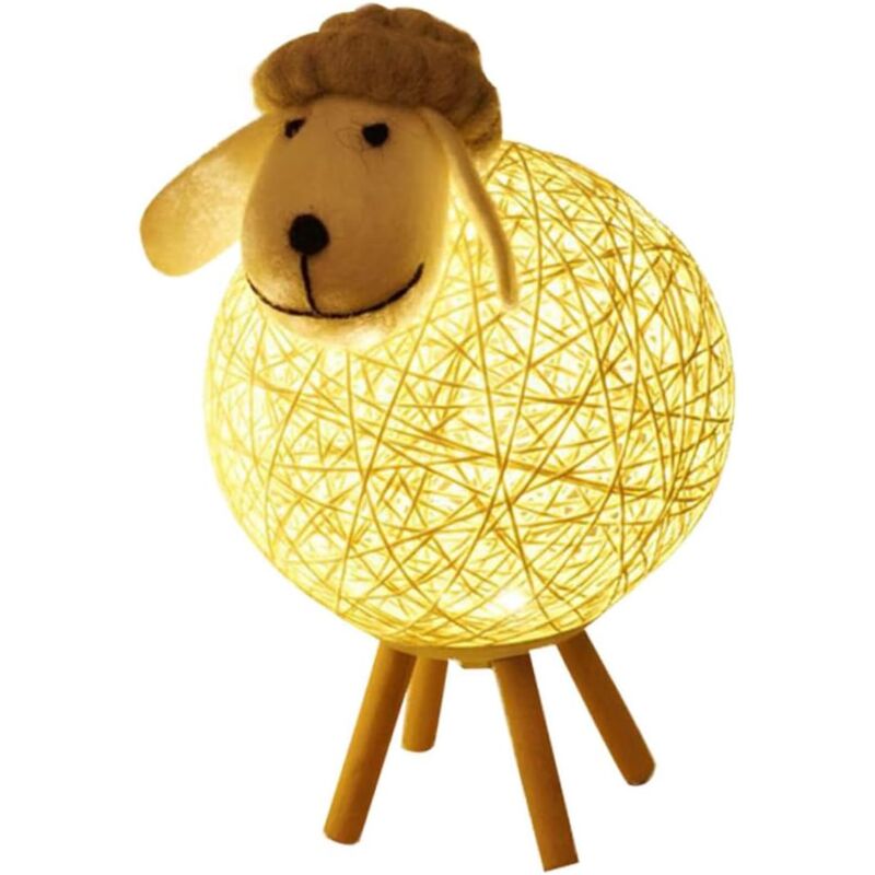1 veilleuse en forme d'agneau, lampe de chevet mignonne, lampe de chevet, lampe de chevet, nouveauté, lumière led