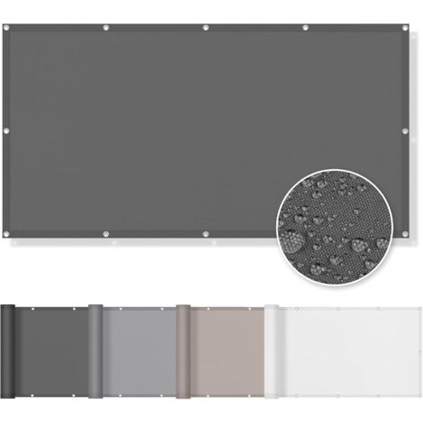 1 Voile d'ombrage Rectangulaire 3x4m Imperméable avec Oeillets Protection UV pour Terrasse Jardin